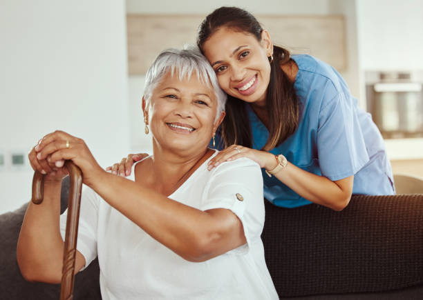 Live-in caregiver providing support at home.